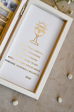 Pamiątki Prezenty na komunię  pamiątki na komunie  białe pudełko pamiątka I Komunii  pudełko na pieniądze na Komunię z życzeniami, pudełeczko na pieniądze z dedykacją na I Komunię3