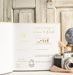 Księgi wpisów gości podróżnicze księga wpisów gości na wesele z motywem podróży - księga pamiątkowa na ślub dla podróżników4