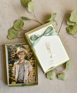 Zaproszenia na Komunię  Dla Chrzestnych i Dziadków Sałwiowe Zaproszenia na Komunię w Pudełku ze zdjęciem Zaproszenie Komunijne dla Matki Chrzestnej i Ojca Chrzestnego  lub dla Babci i Dziadka8