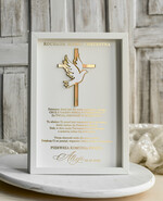 podziękowania dla najbliższych  Podziękowania w Ramie podziękowanie dla Matki Chrzestnej na Komunię, Komunijne podziękowania dla Matki i Ojca Chrzestnego w białej ramie 1