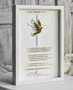 podziękowania dla najbliższych  Podziękowania w Ramie podziękowanie dla Matki Chrzestnej na Komunię, Komunijne podziękowania dla Matki i Ojca Chrzestnego w białej ramie 1