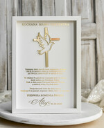 podziękowania dla najbliższych  Podziękowania w Ramie podziękowanie dla Matki Chrzestnej na Komunię, Komunijne podziękowania dla Matki i Ojca Chrzestnego w białej ramie 0