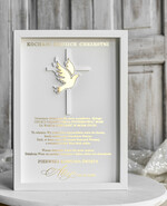 podziękowania dla najbliższych  Podziękowania w Ramie podziękowanie dla rodziców Chrzestnych na Komunię, Komunijne podziękowania dla Matki i Ojca Chrzestnego w białej ramie 2