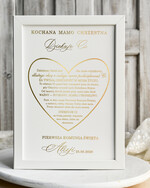 podziękowania dla najbliższych  Podziękowania w Ramie podziękowanie dla rodziców Chrzestnych na Komunię, Komunijne podziękowania dla Matki i Ojca Chrzestnego w białej ramie 5