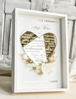 podziękowania dla najbliższych  Podziękowania w Ramie podziękowanie dla Rodziców Chrzestnych Komunia, Komunijne podziękowania dla Matki i Ojca Chrzestnego Rama i kwiaty , Flowerbox Serce 4