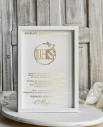 podziękowania dla najbliższych  Podziękowania w Ramie podziękowanie dla rodziców Chrzestnych na Komunię, Komunijne podziękowania dla Matki i Ojca Chrzestnego w białej ramie 3