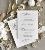 Zaproszenia ślubne tanie Nowoczesne Zaproszenia Ślubne Czarno Białe, Monochromatyczne Zaproszenia na Ślub 1