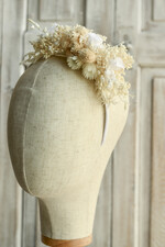 Dodatki dekoracje na komunię  wianki Wianki komunijne na opasce – lekkie, wygodne i ręcznie wykonane. Delikatne kwiaty idealnie dopełnią stylizację na Pierwszą Komunię Świętą Opaska na komunię 0