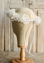 Dodatki dekoracje na komunię  wianki Wianek komunijny z białej hortensji, idealny do stylizacji komunijnej. Wianki komunijne z preparowanych kwiatów 2