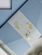 ZAPROSZENIA NA CHRZCINY dla chłopca Boho Złocone Zaproszenie na Chrzest w folderze, Eleganckie Zaproszenia na Chrzciny ze Zdjęciem 4