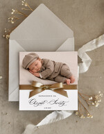 ZAPROSZENIA NA CHRZCINY dla chłopca zaproszenie na Chrzest Złote zaproszenie na chrzciny ze zdjęciem  presonalizowane0