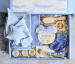 prezent dla Malucha - Wyprawka duze boxy preznetowe dla noworodka  Zestaw prezentowy dla Noworodka - Wyprawka Niemowlę Baby Shower boho gryzak pieluszka Kroki Milowe3