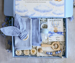 prezent dla Malucha - Wyprawka duze boxy preznetowe dla noworodka  Zestaw prezentowy dla Noworodka - Wyprawka Niemowlę Baby Shower boho gryzak pieluszka Kroki Milowe6