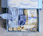 prezent dla Malucha - Wyprawka duze boxy preznetowe dla noworodka  Zestaw prezentowy dla Noworodka - Wyprawka Niemowlę Baby Shower boho gryzak pieluszka Kroki Milowe5