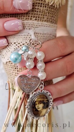 Medalion do bukietu ślubnego medalik Medalion ślubny do bukietu zdjęcie portret na pamiątkę wisiorek, Medalion do bukietu ślubnego ze zdjęciem1