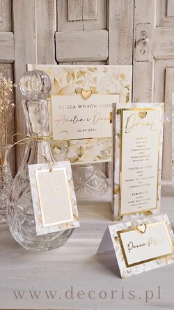 Zawieszki na butelki glamour etykiety na wódkę weselną z kwiatami, złote eleganckie winietki z dowolną treścią, złote zawieszki ślubne, eleganckie zawieszki na butelkę 1