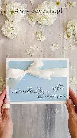 Prezenty dla Panny Młodej  podwiązki ślubne  Prezent dla Panny Młodej od Świadkowej niezapominajki zestaw prezentowy na panieński, cos niebieskiego podwiązka ślubna1