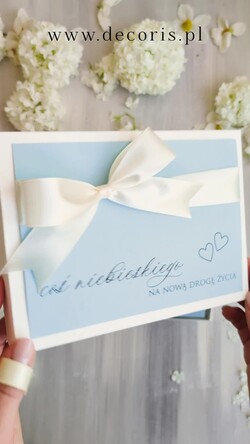 Prezenty dla Panny Młodej  podwiązki ślubne  Prezent dla Panny Młodej od Świadkowej, zestaw prezentowy na panieński, cos niebieskiego podwiązka ślubna1