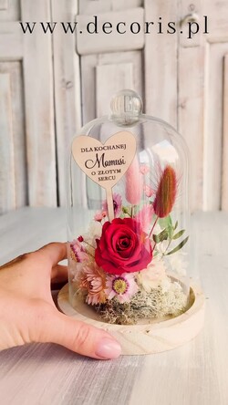 Prezenty dla Mamy kwiaty flowerboxy prezent na dzień Mamy, prezent dla mamy flowerbox z suszonych kwiatów, suszone kwiaty w szkle, pomysł na prezent z okazji dnia mamy1