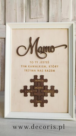 Prezenty dla Mamy ramki, puzzle, ramki na zdjęcia  wyjątkowy prezent na dzień mamy, super prezent dla mamy wyjątkowa tabliczka na dzień matki, tabliczka z życzeniami dla Mamy, prezent na Dzień Mamy1