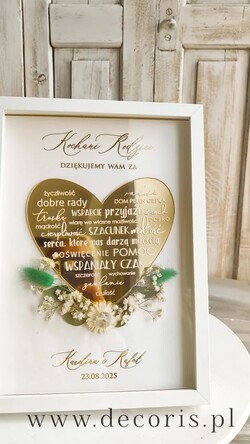 Prezenty, Podziękowania dla Rodziców Podziękowania dla rodziców w ramie Ślubne podziękowania dla Rodziców na weselu, złote podziękowanie dla Mamy i Taty, wzruszający prezent ślubne rodzicom1