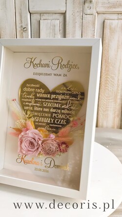 Prezenty, Podziękowania dla Rodziców Podziękowania dla rodziców w ramie Ślubne podziękowania dla Rodziców na weselu, złote podziękowanie dla Mamy i Taty, wzruszający prezent ślubne rodzicom1