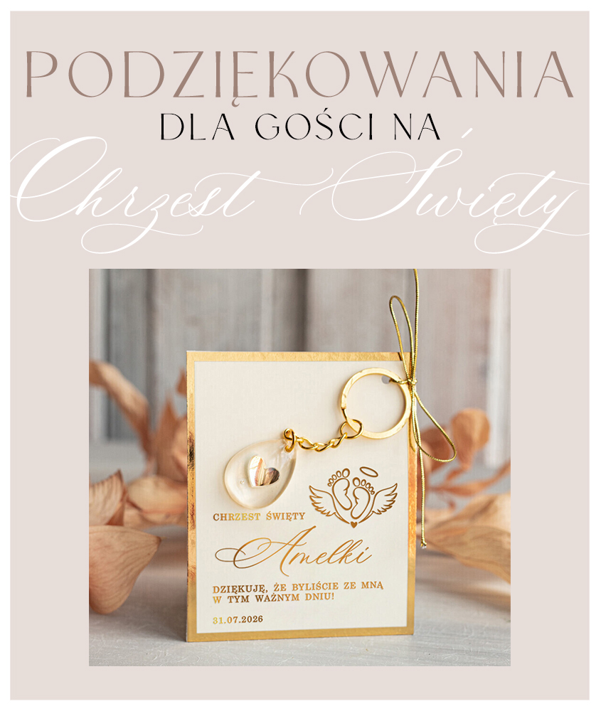 Podziękowania dla gości Chrzest