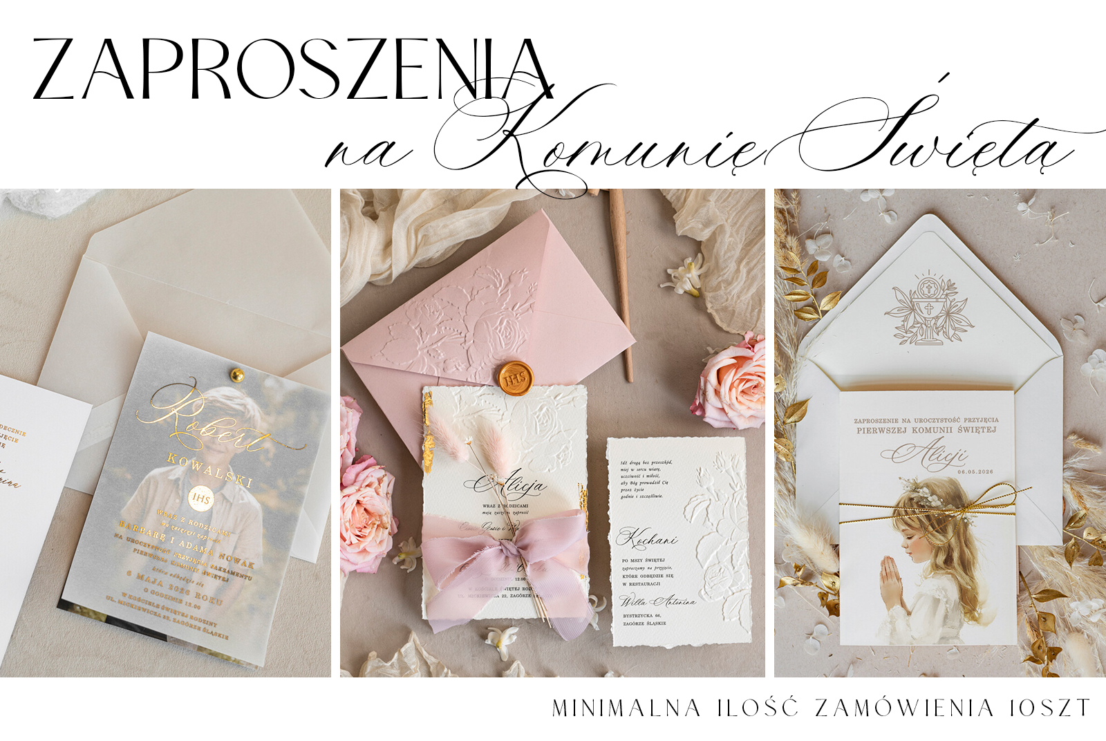 Zaproszenia na Komunię