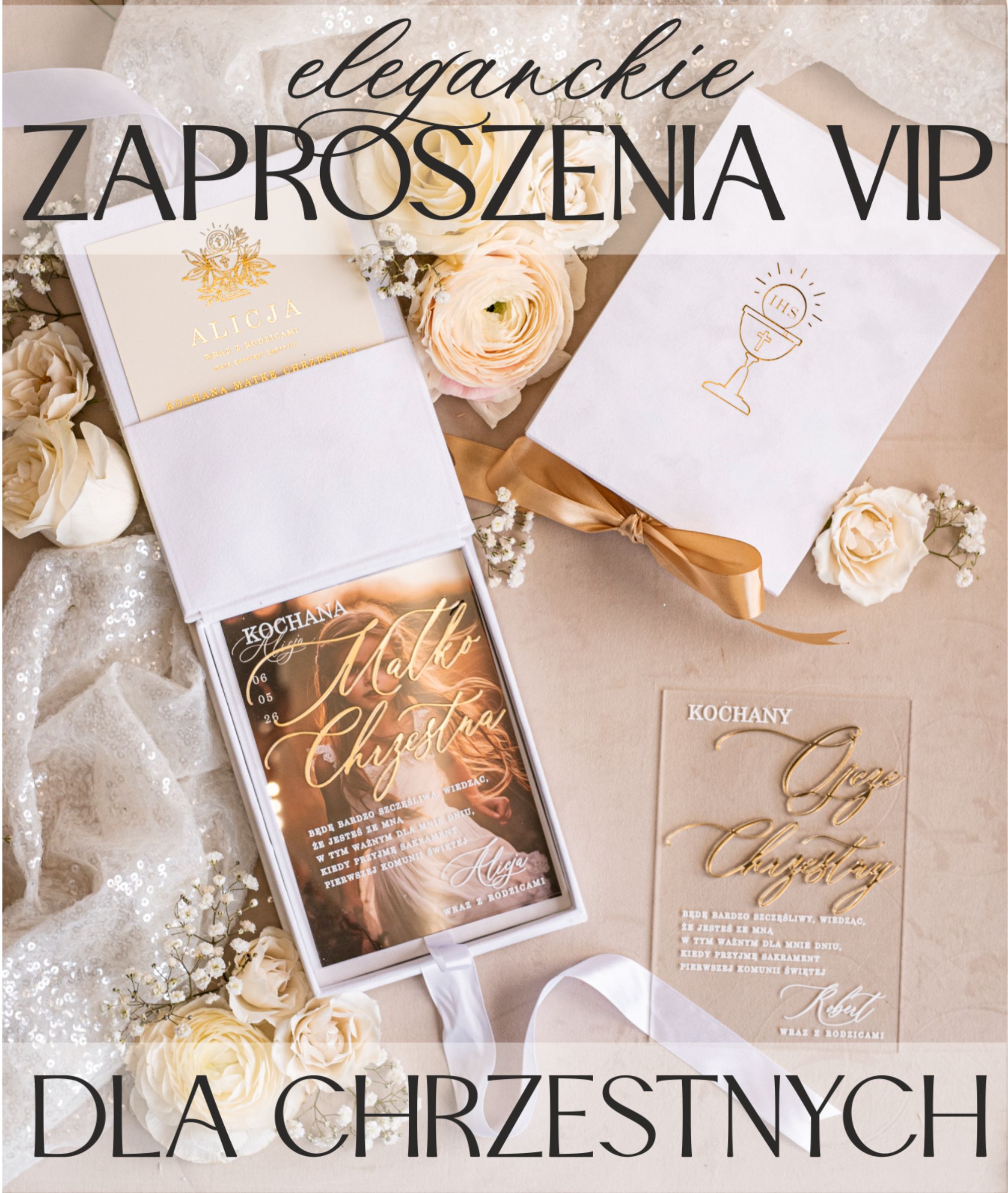 Komunia Zaproszenia vip dziewczynka